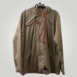 Adidas Originals Windbreaker Jacket Men's XL Tan Khaki Gorpcore Rope Tech Hiking